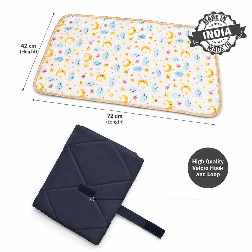 Motherly Oil Massage Mat for Newborns – Reusable & Washable Pad (72x42 cm, 0–12 Months)