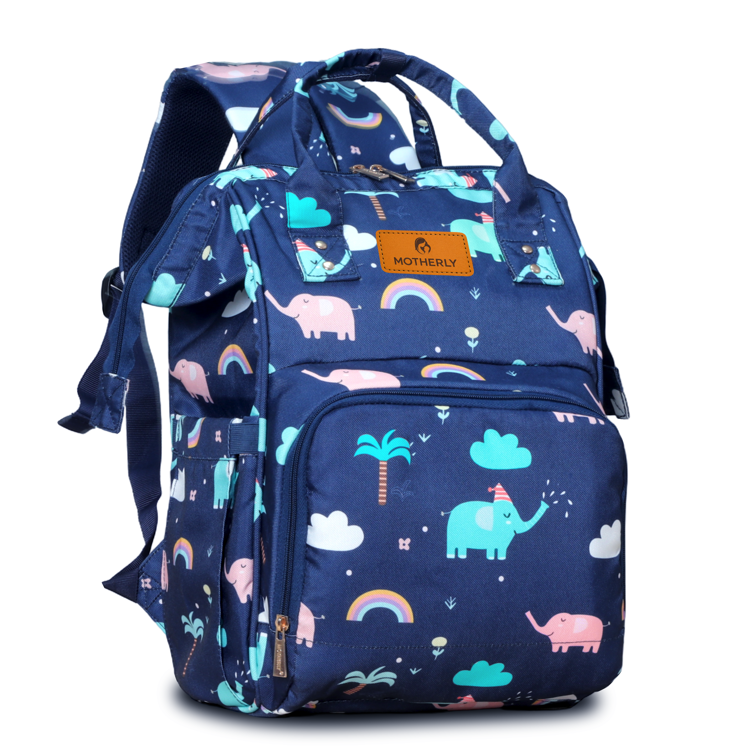 Motherly Flame Print Diaper Bag for Moms – Water-Resistant Travel & Maternity Bag with Multiple Pockets & Warranty