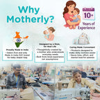 Motherly Flame Print Diaper Bag for Moms – Water-Resistant Travel & Maternity Bag with Multiple Pockets & Warranty