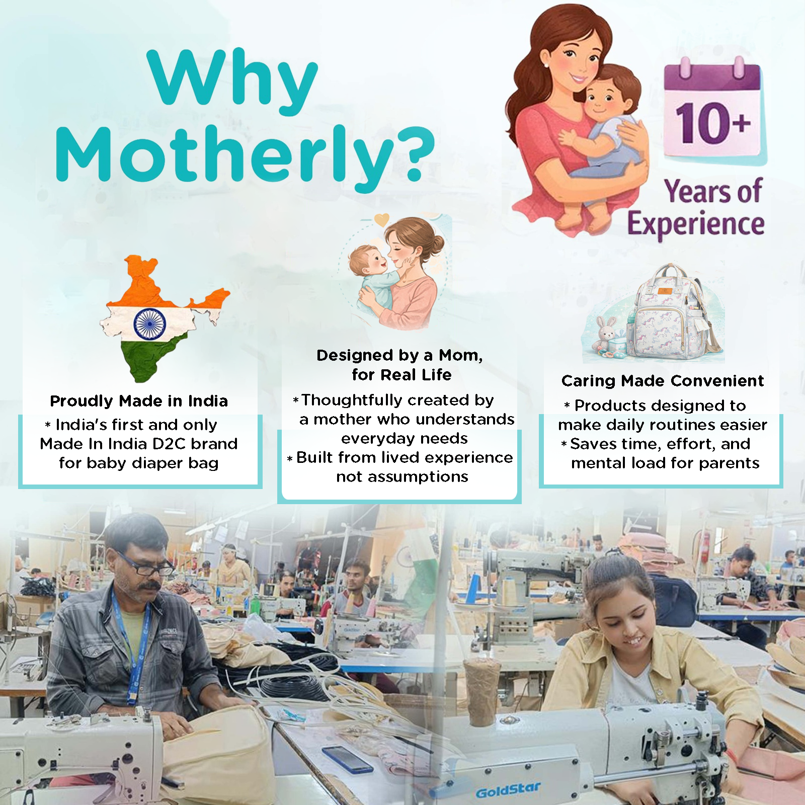 Motherly Flame Print Diaper Bag for Moms – Water-Resistant Travel & Maternity Bag with Multiple Pockets & Warranty