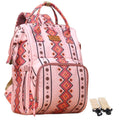 Motherly Patented Diaper Bag Backpack for Moms | Waterproof Baby Travel & Maternity Bag | Spacious Nappy Bag with Multiple Compartments, Insulated Bottle Pockets & Warranty (Ethnic Series, Pink)