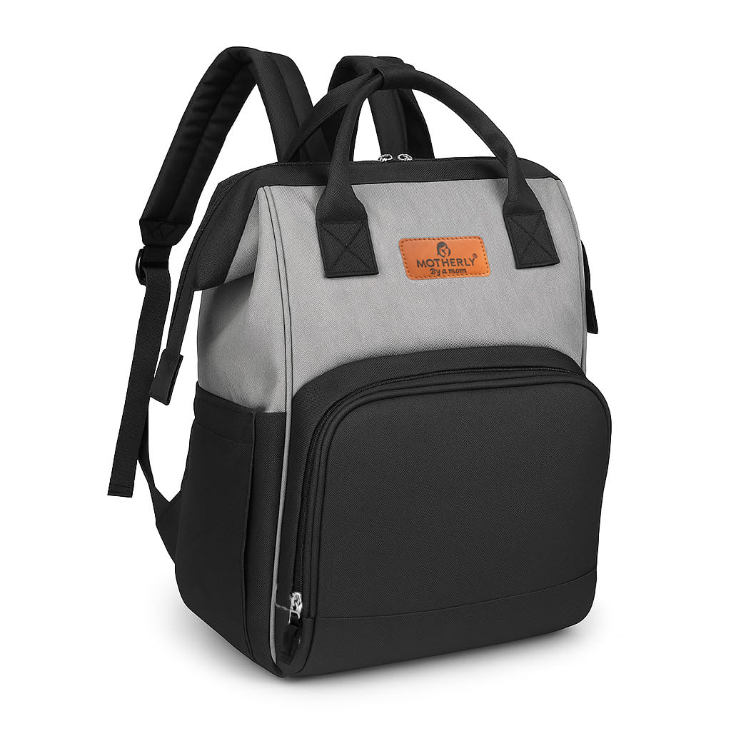 Motherly Elegant Diaper Bag for Mothers for Travel, Maternity Bag for Newborn Baby, Mothers Travelling Bag, Multipocket Water Resistant Baby Bag, Hospital Bag for Moms - MOTHERLY