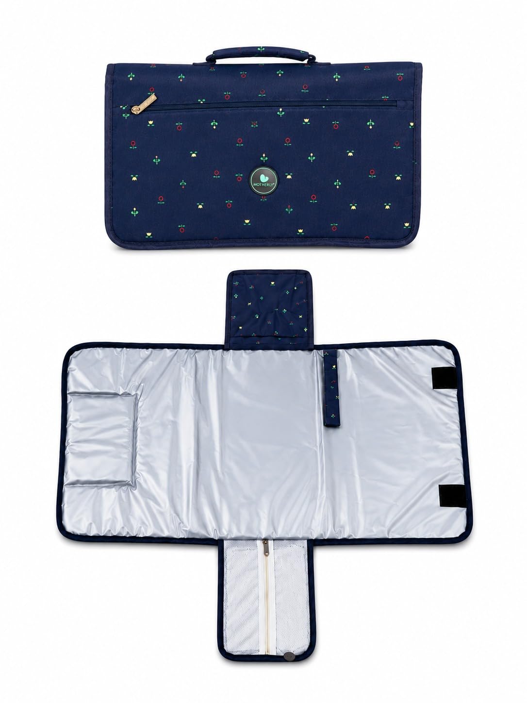 Motherly Portable Diaper Changing Mat – Leak-Proof, One-Hand Foldable Pad for Travel & Baby Shower Gift