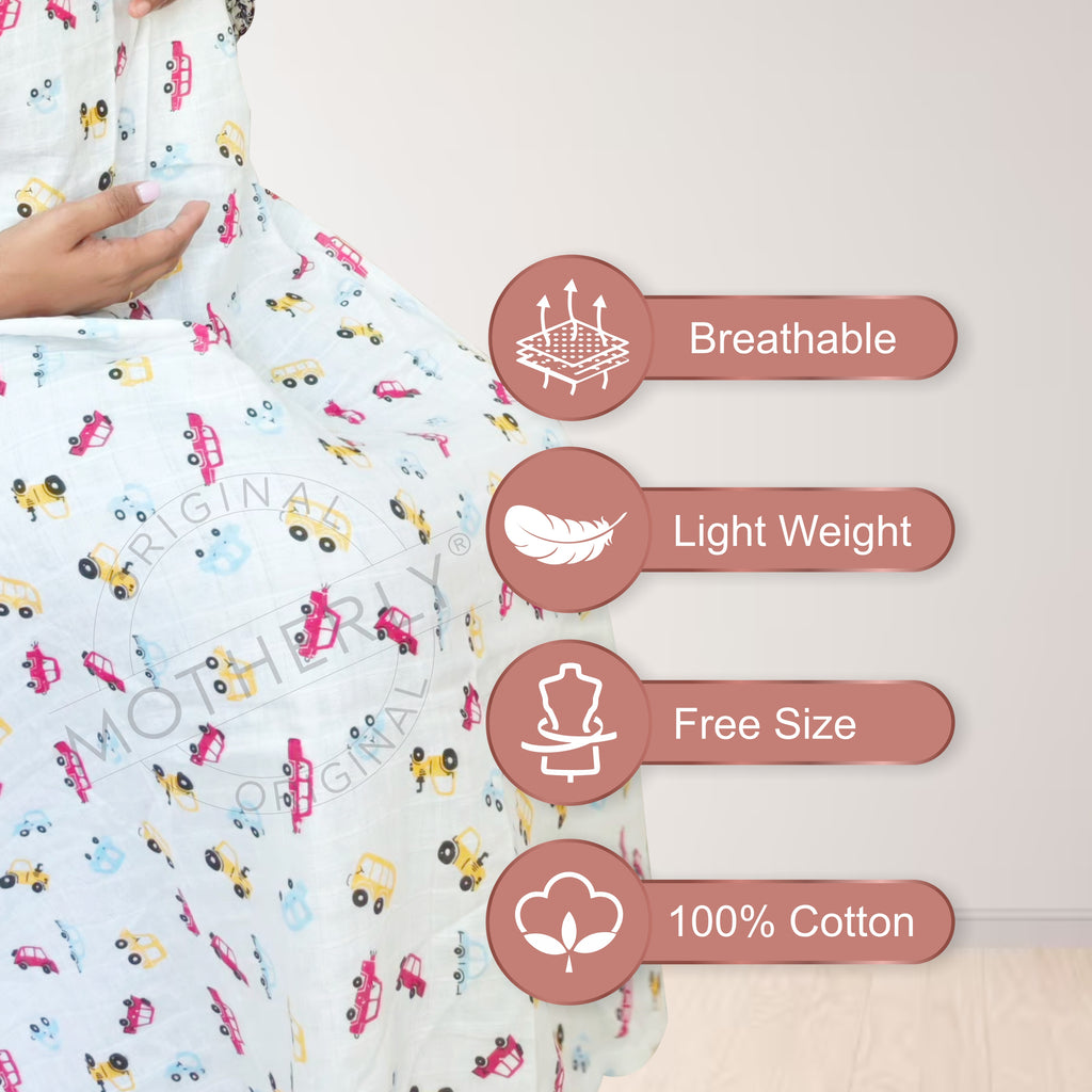 Motherly Nursing Breastfeeding Cover Scarf Cloth- Breast Feeding shawl - MOTHERLY