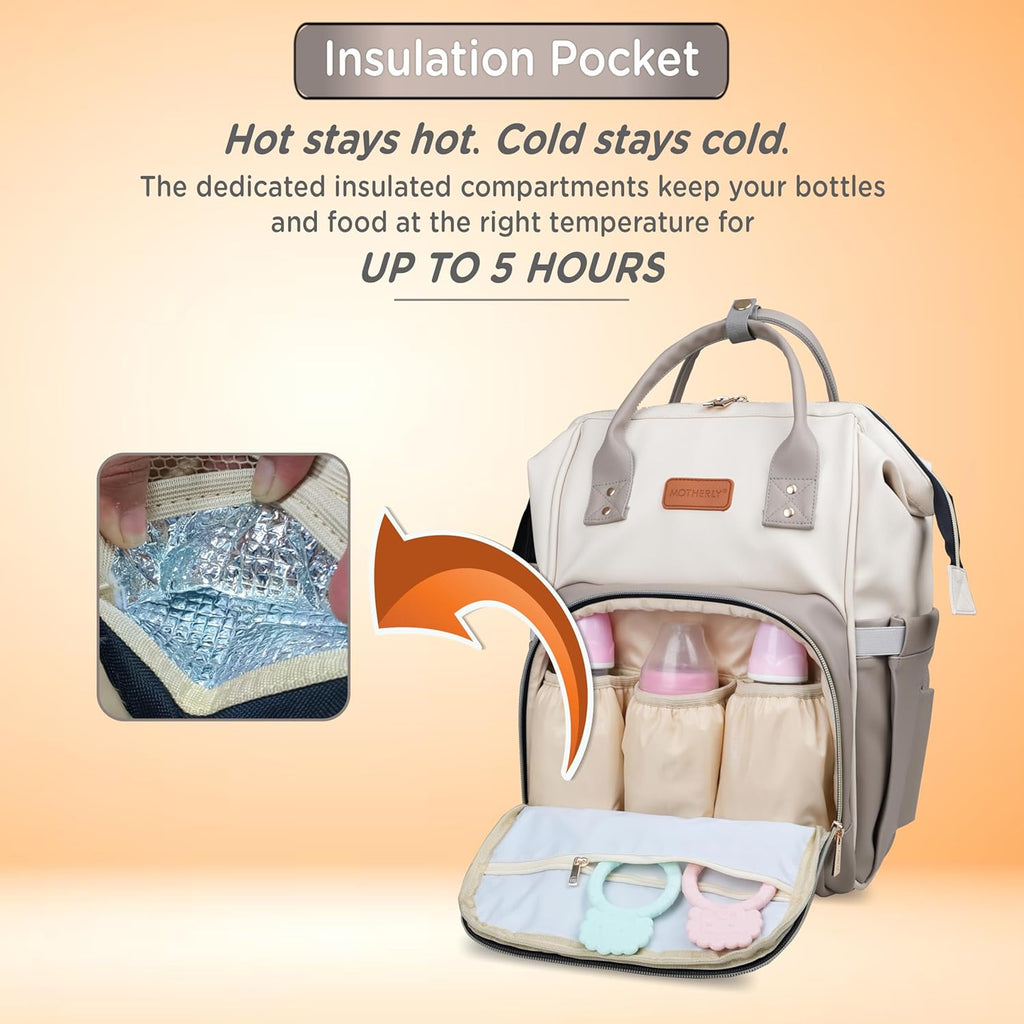 Motherly Envy Diaper Bag for Mothers for Travel With Accessories | Spacious And Waterproof Diaper Bags for Mom | baby bag for mother travel | Maternity Bags for Mother - MOTHERLY