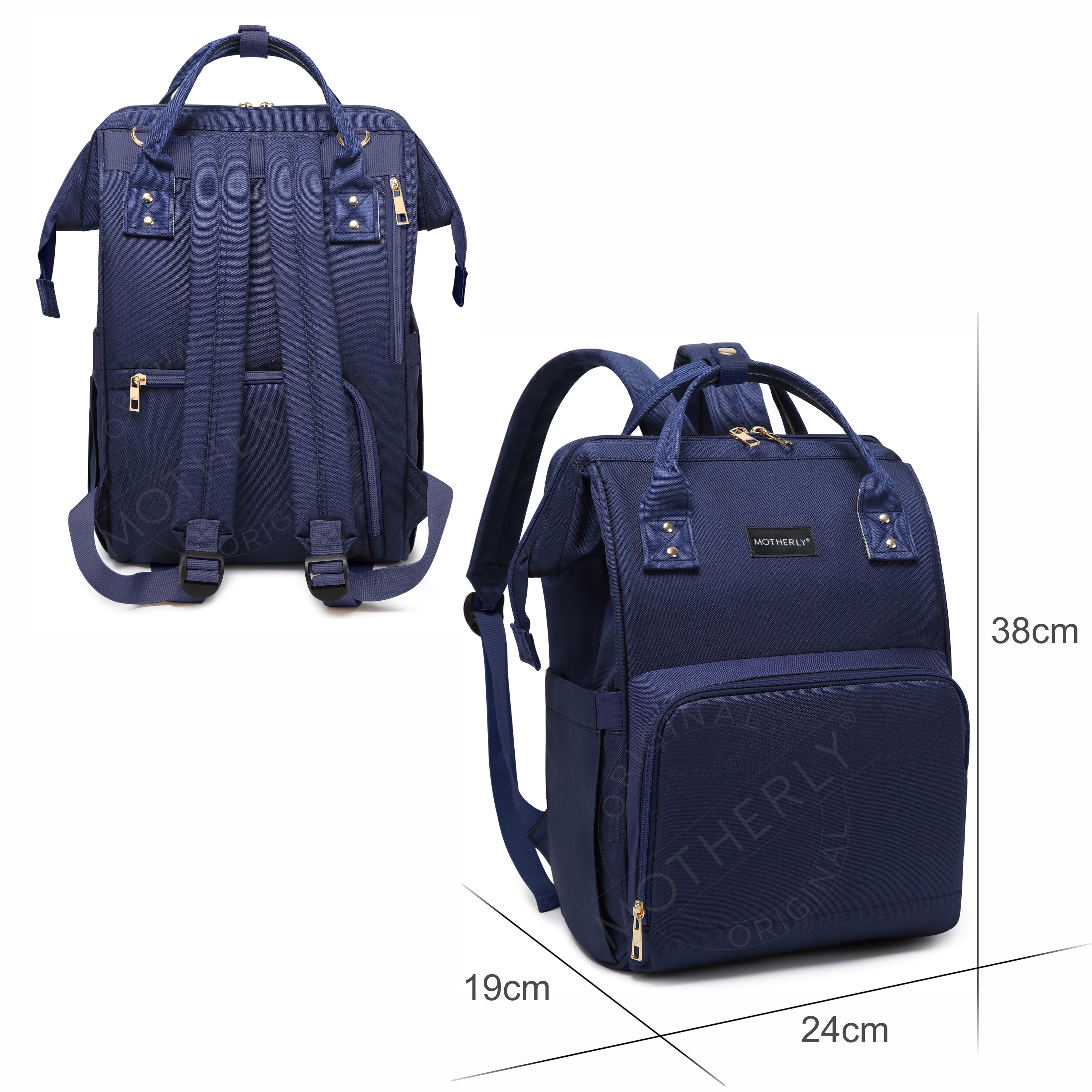 Motherly Everyday Diaper Bag for Mothers for Travel, Maternity Bag for Newborn Baby, Mother Travelling Bag, Multiple Pocket Water Resistant Hospital Bag for moms with 6 Month Warranty - MOTHERLY