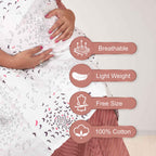 Care Cave Nursing Scarf - Black/Red Birds Print