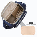 Motherly Diaper Quilted Diaper Bag for Mothers for Travel with Changing Mat - Spacious Diaper Bags for Mom | Baby Bag with Multi-Pocket Design | Maternity Bags for Mother and Baby (Black) - MOTHERLY