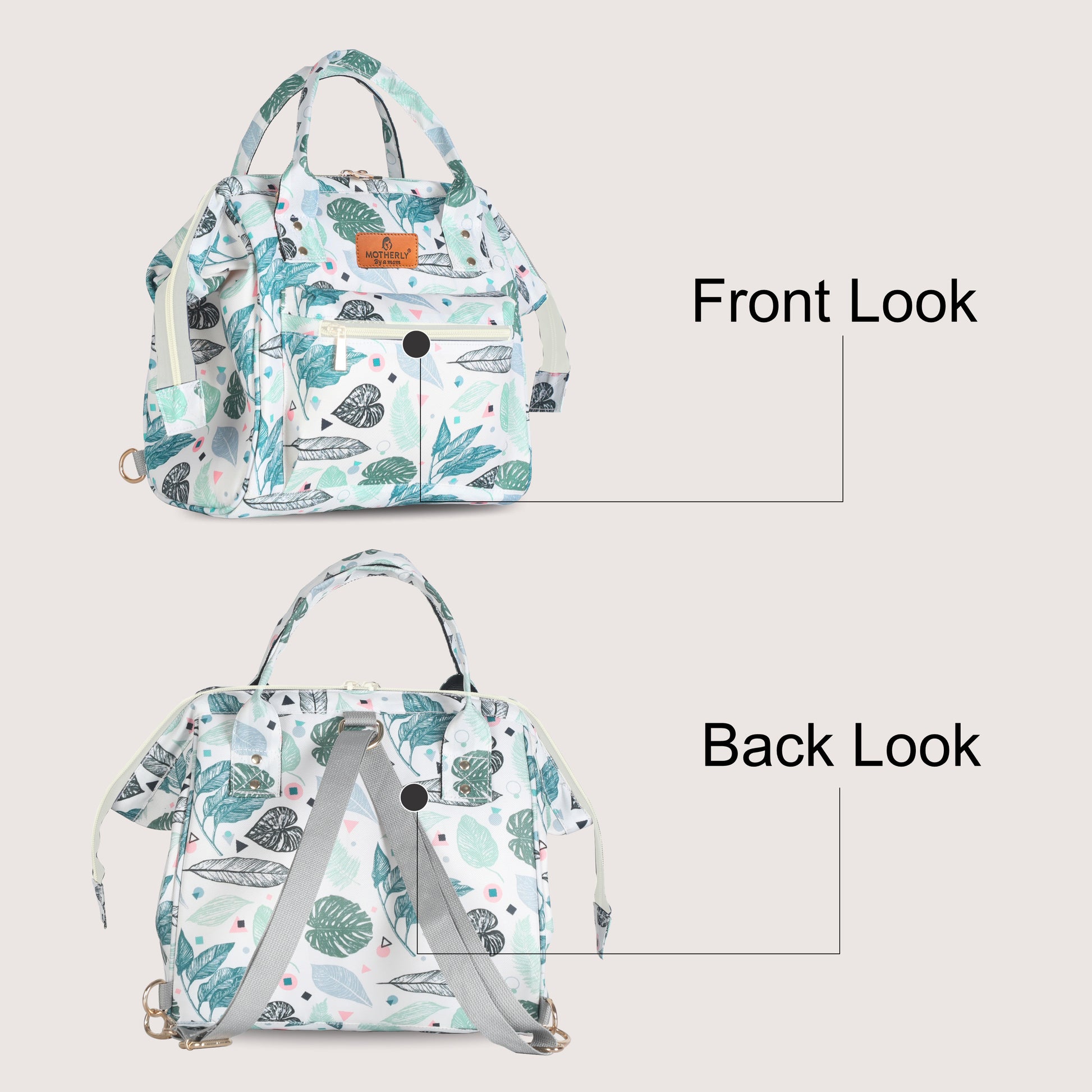 Motherly Elegant Diaper Bag for Moms – Water-Resistant Maternity & Travel Bag with Multiple Pockets & Warranty