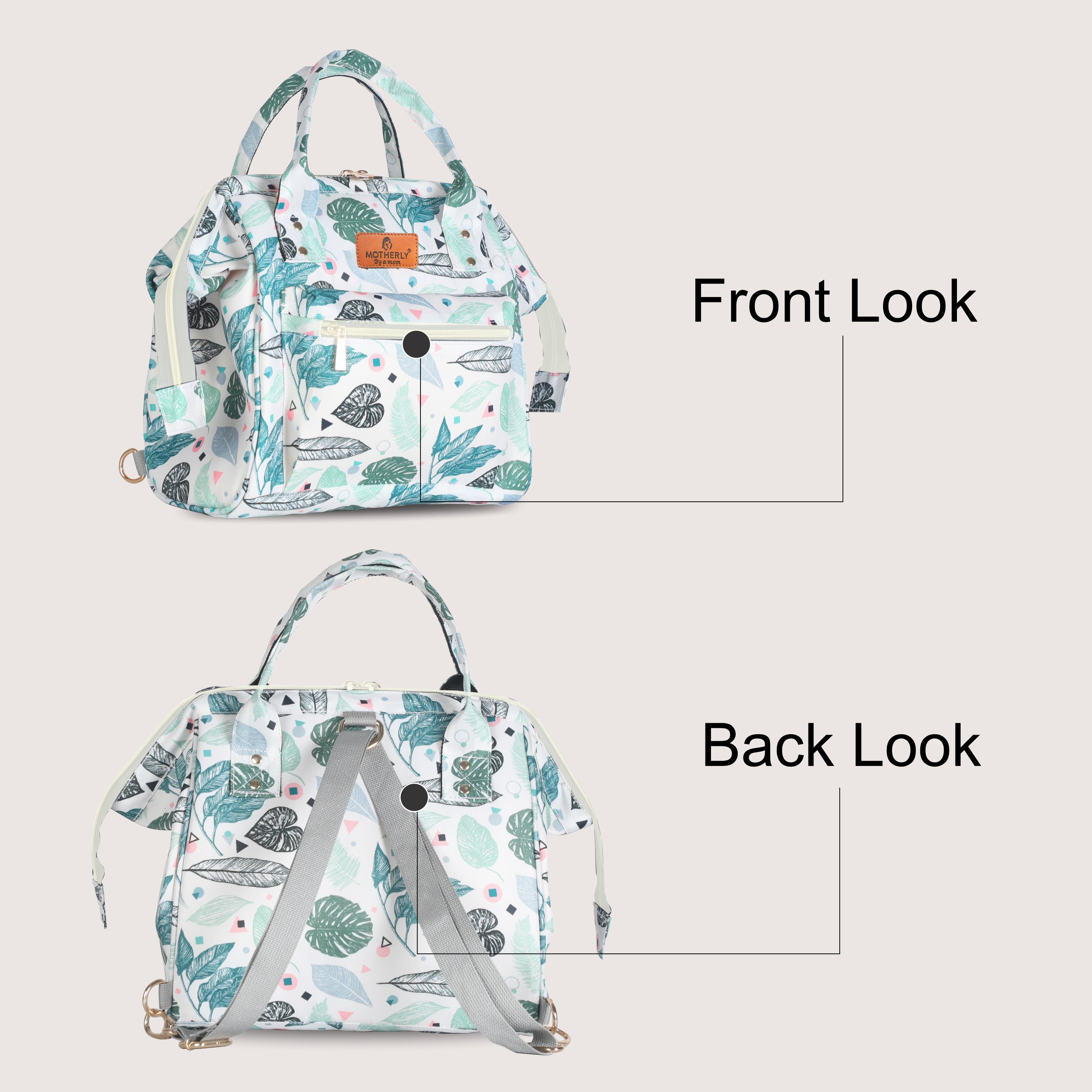 Motherly Elegant Diaper Bag for Moms – Water-Resistant Maternity & Travel Bag with Multiple Pockets & Warranty