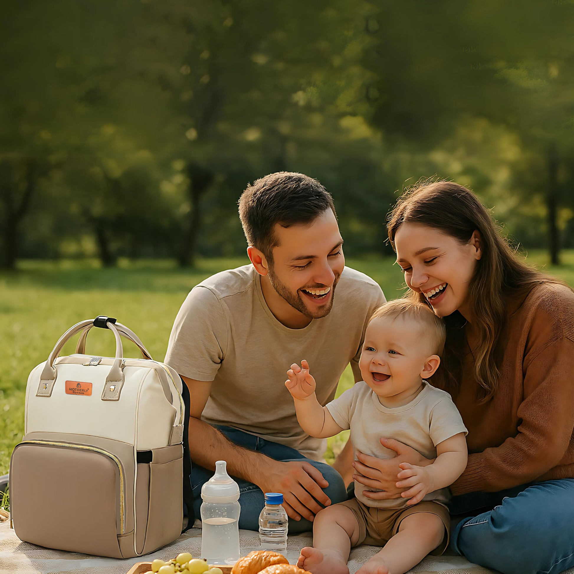 Motherly Envy Diaper Bag for Moms – Spacious, Waterproof Travel & Maternity Bag with Accessories
