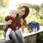 Motherly Mini Diaper Bag for Mothers for Travel | Small Maternity Handbag for Newborn Baby | Mothers Travelling Bag | Multiple Pockets Water Resistant Baby Bag I Hospital Bag for Moms (Unicorn Blue)