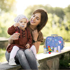 Motherly Mini Diaper Bag for Mothers for Travel | Small Maternity Handbag for Newborn Baby | Mothers Travelling Bag | Multiple Pockets Water Resistant Baby Bag I Hospital Bag for Moms (Unicorn Blue)