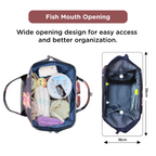 Motherly VivaLuxe Baby Bag for Mother Travel with Warranty/Diaper Bag with Insulated Baby Bottle Pocket/Diaper Bag for Mothers for Travel with Multi Compartments, Diaper Bags for Mom (Black)