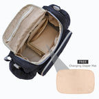 Motherly Diaper Quilted Diaper Bag for Mothers for Travel with Changing Mat - Spacious Diaper Bags for Mom | Baby Bag with Multi-Pocket Design | Maternity Bags for Mother and Baby (Black) - MOTHERLY