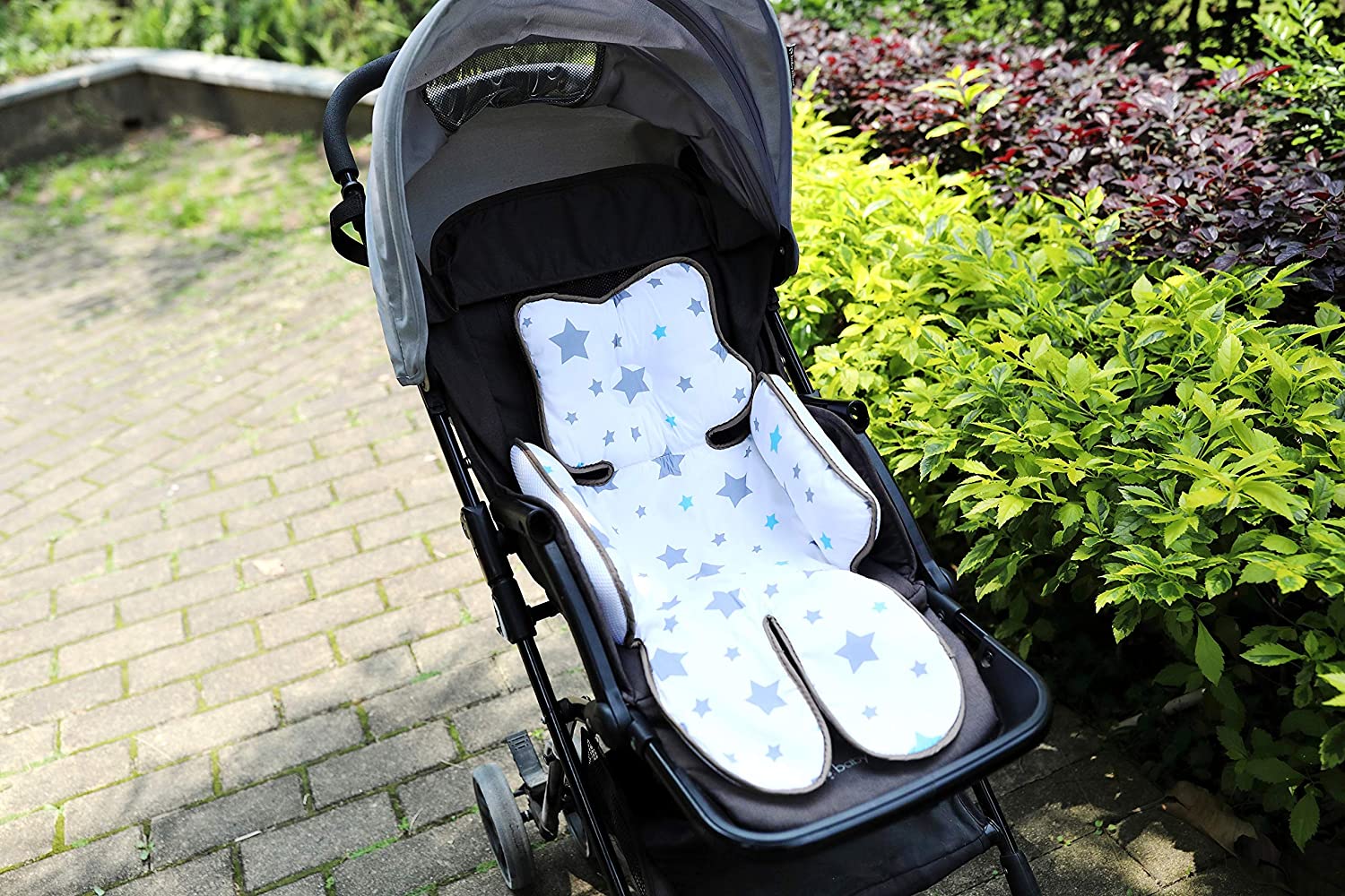 Motherly Starry Sky Baby Stroller Seat Cushion - Grey Star - MOTHERLY
