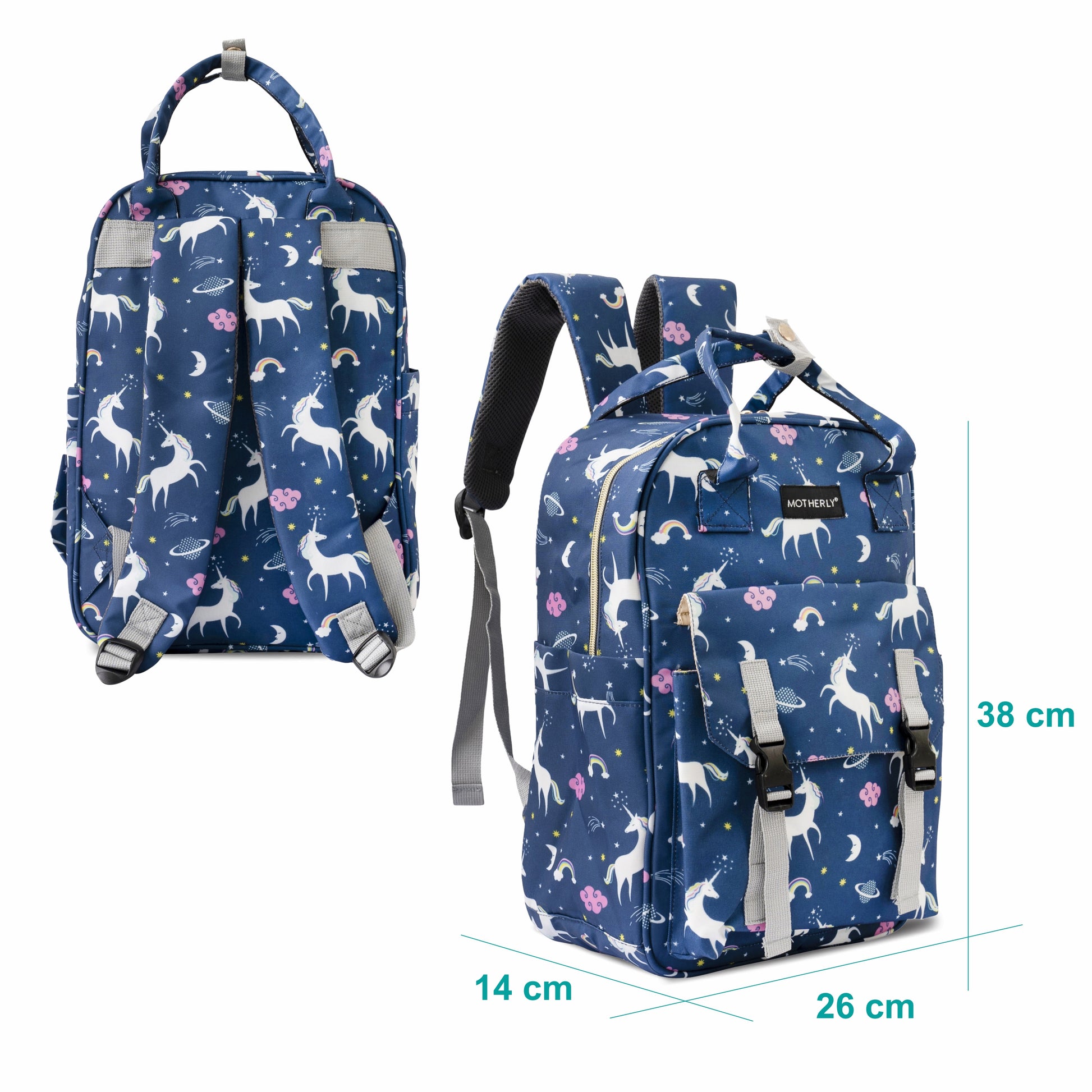 Motherly Solid Diaper Bag for Mothers for Travel, Maternity Bag for Newborn Baby, Mothers Travelling Bag, Multiple Pocket Water Resistant Baby Bag, Hospital Bag for moms (Black) - MOTHERLY