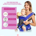 Motherly 2-in-1 Baby Carrier Bag for 6 to 36 Months - Kangaroo Style with Hip Seat for Comfort Carrying - MOTHERLY