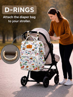 Motherly Patented Diaper Bag Backpack for Moms | Waterproof Baby Travel & Maternity Bag | Spacious Nappy Bag with Multiple Compartments, Insulated Bottle Pockets & Warranty (VivaLuxe Series)