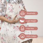 Care Cave Nursing Scarf - Red Grey Flower - MOTHERLY