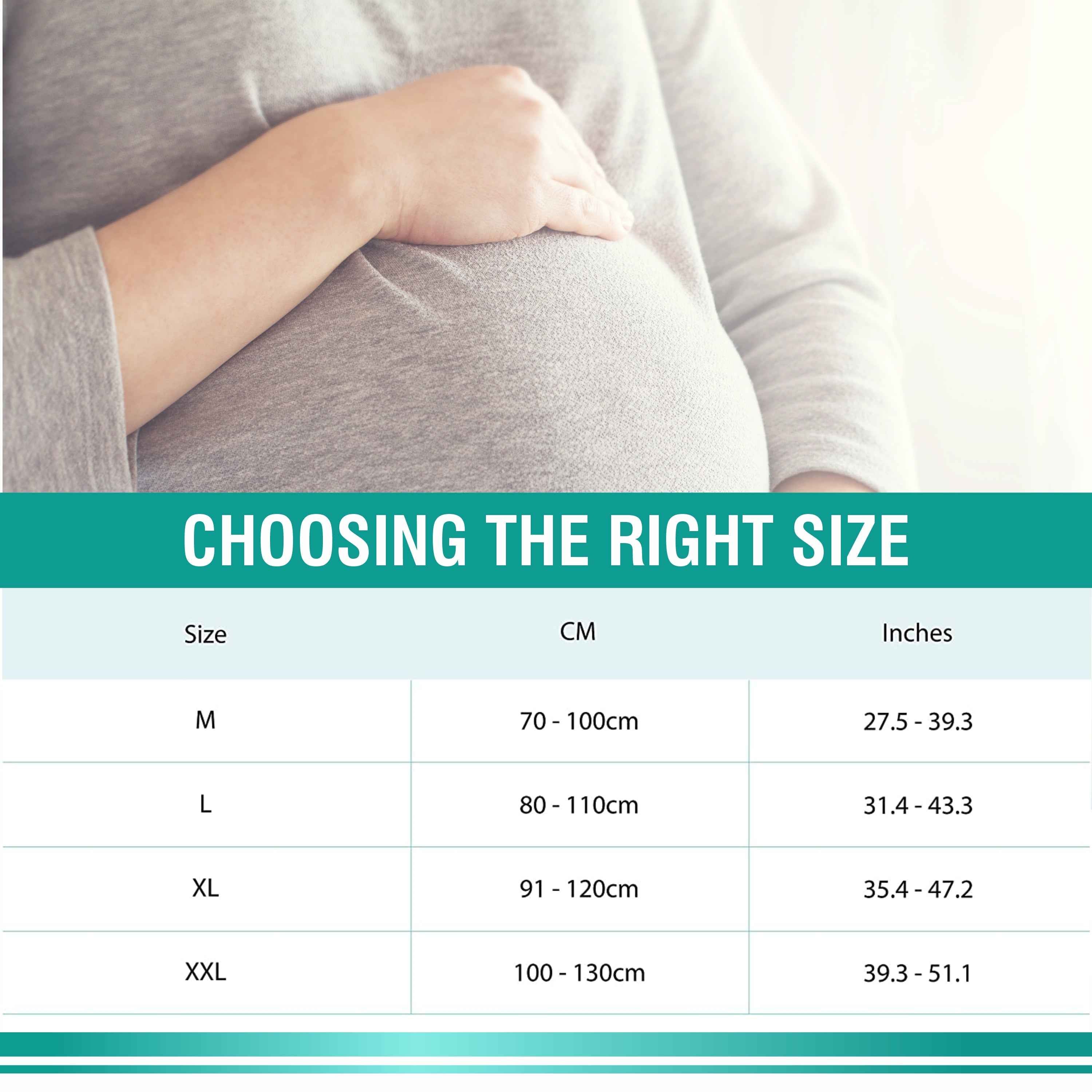 Motherly Maternity Belt for Belly Support, Pregnancy Support Belt Pre Natal-Belly Band, Adjustable & Breathable Waist Support Belt for Pregnancy, Helps in Back Pain, Pre and Postpartum (Medium)