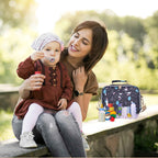 Motherly Mini Diaper Bag for Mothers for Travel | Small Maternity Handbag for Newborn Baby | Mothers Travelling Bag | Multiple Pockets Water Resistant Baby Bag I Hospital Bag for Moms (Unicorn Blue)