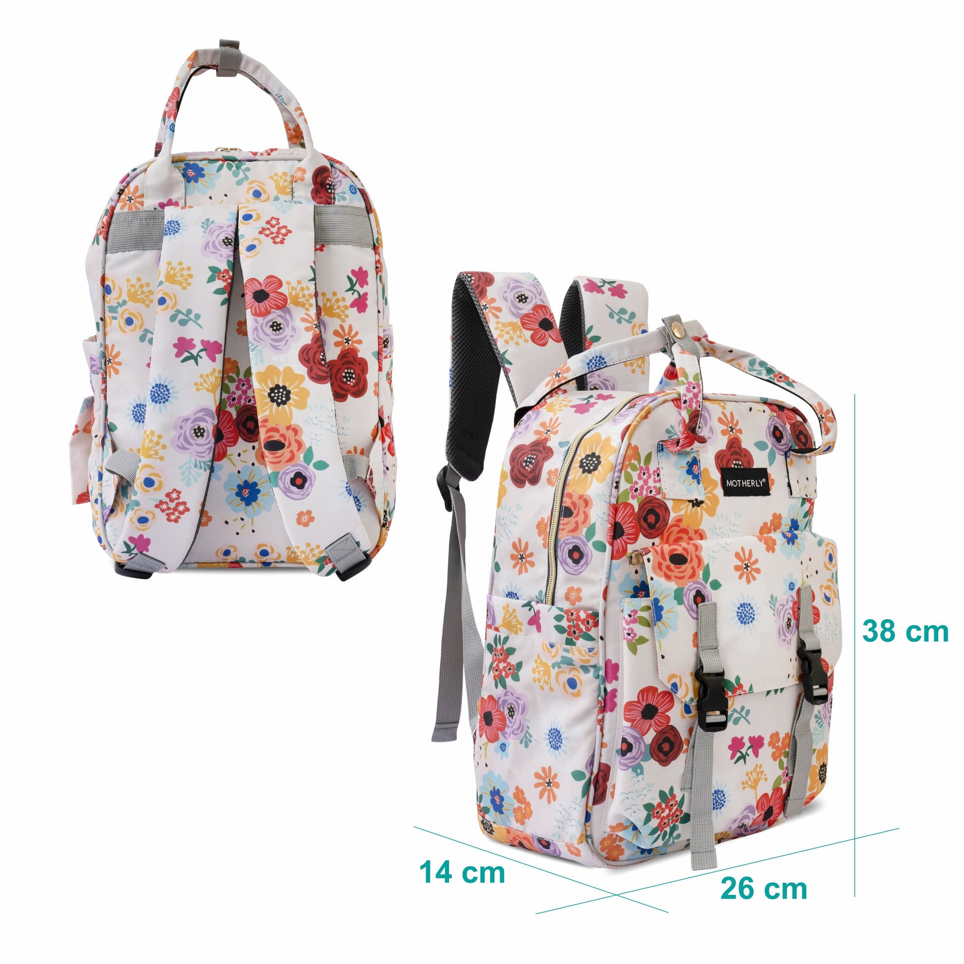 Motherly Solid Diaper Bag for Mothers for Travel, Maternity Bag for Newborn Baby, Mothers Travelling Bag, Multiple Pocket Water Resistant Baby Bag, Hospital Bag for moms (Black) - MOTHERLY