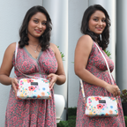 Motherly Diaper Organization Pouches, Pretty Travel Toiletry Bag Set for Women, Stylish Party Clutch or Handbag - MOTHERLY