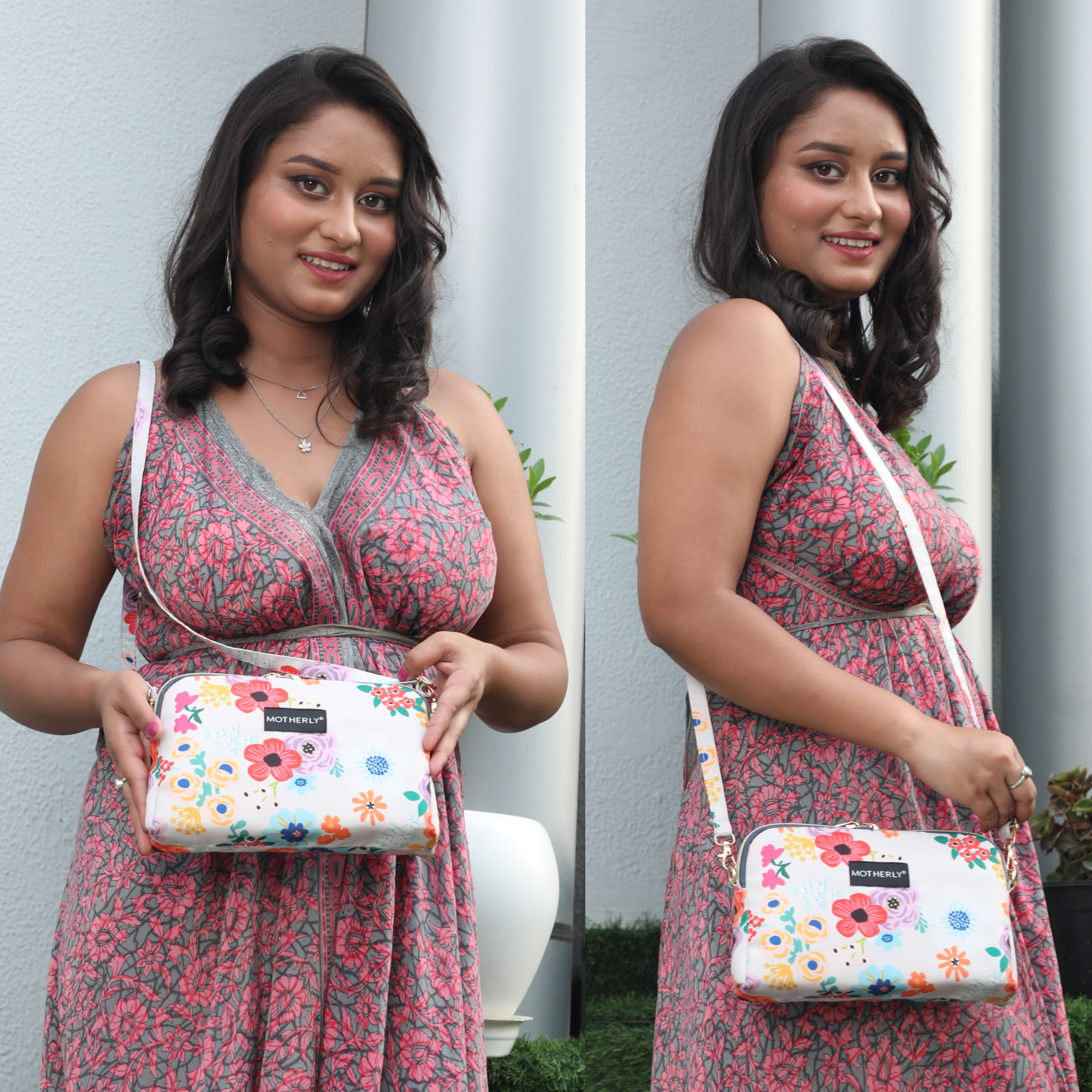 Motherly Diaper Organization Pouches, Pretty Travel Toiletry Bag Set for Women, Stylish Party Clutch or Handbag - MOTHERLY