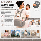 Motherly Patented Design Maternity Diaper Bag with Accessories | Waterproof Baby Travel Bag | Multi-Pocket Organizer for Newborn Essentials & Hospital Use (Envy Series)