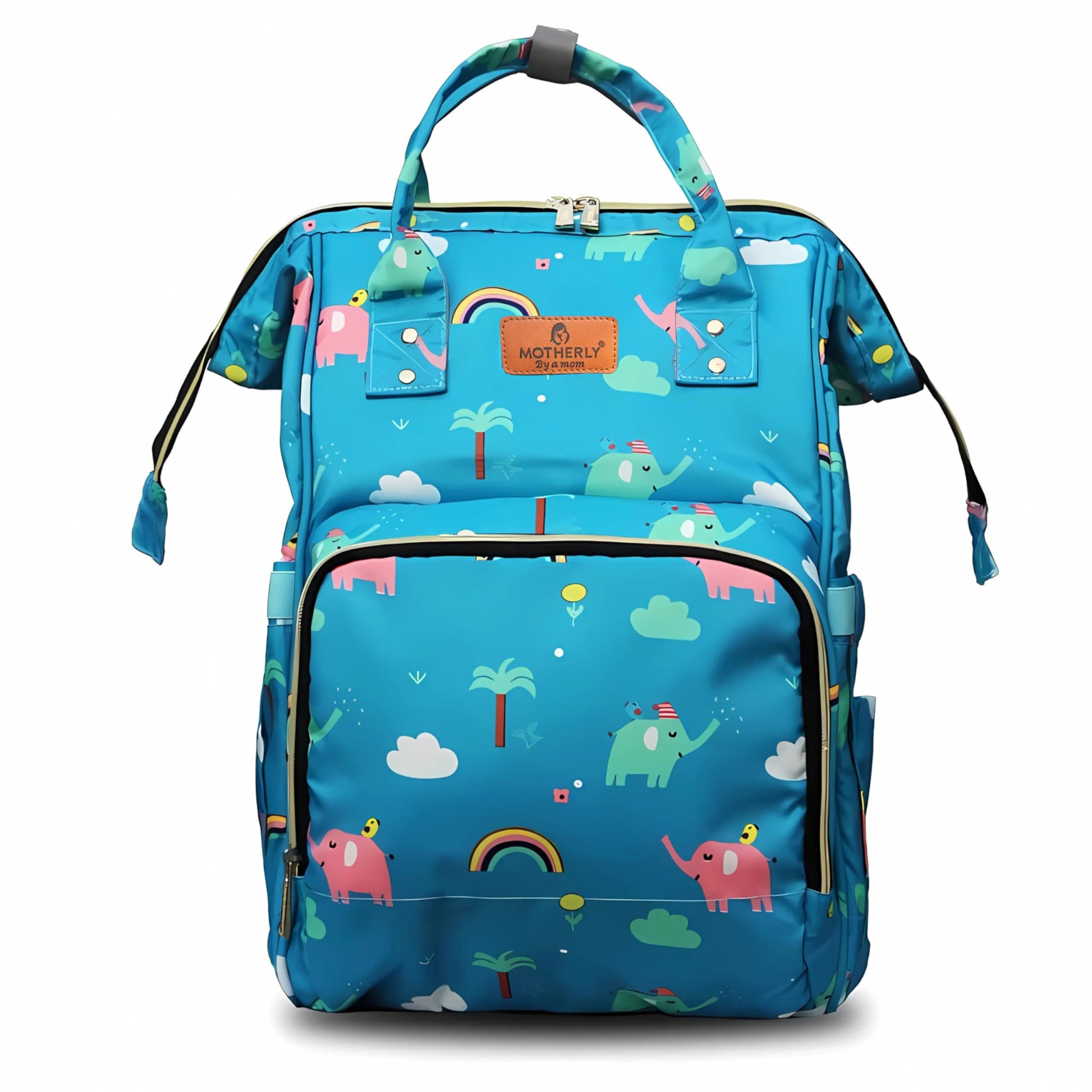 Motherly Flame Print Diaper Bag for Moms – Water-Resistant Travel & Maternity Bag with Multiple Pockets & Warranty