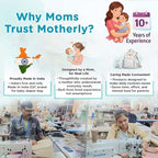 Motherly Patented Diaper Bag Backpack for Moms | Waterproof Baby Travel & Maternity Bag | Spacious Nappy Bag with Insulated Bottle Pockets & Warranty  (Elegant Series)
