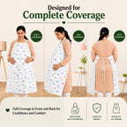 Motherly Nursing Cover for Breastfeeding – Soft, Breathable Feeding Apron for Mom, Multi-Use Feeding Cover & Scarf - parachute-print