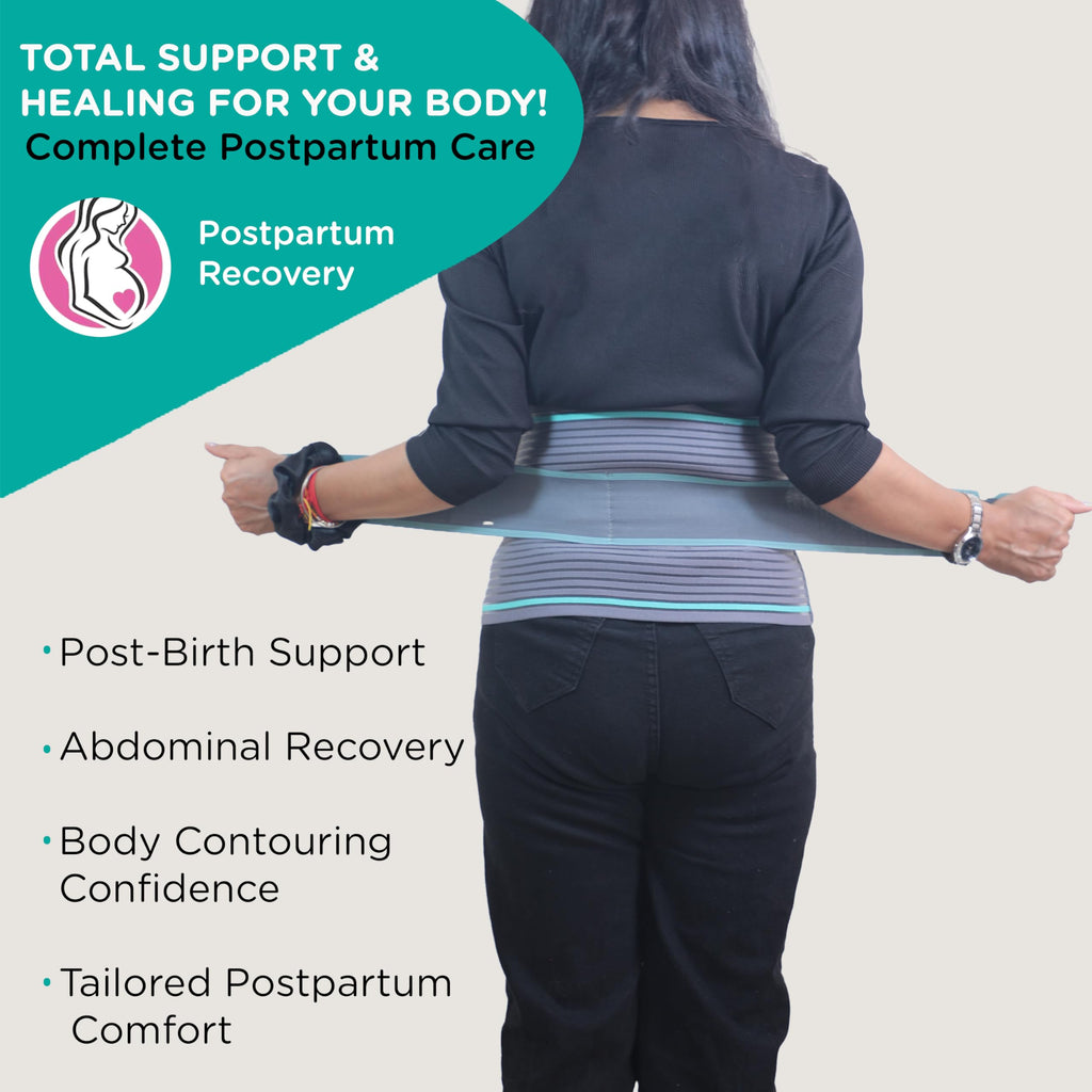 Motherly 3 In 1 Postpartum Recovery Belt (Fit From 30 Inch To 46 Inches Of Waist),One Size