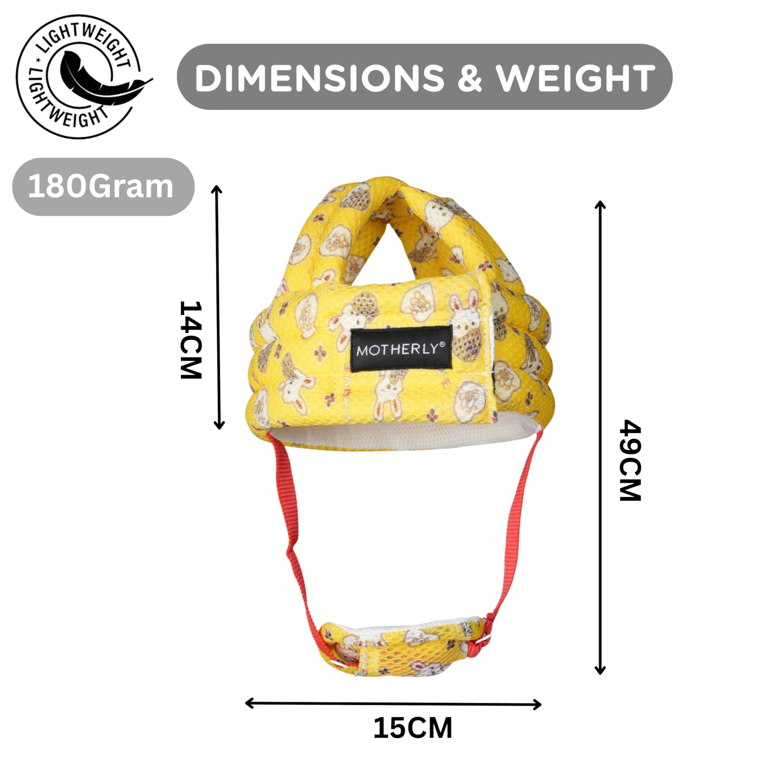 Motherly Toddler Safety Hat with Chin Strap - Rabbit