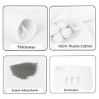 Motherly Bib for Baby 0 to 6 Month – Soft Muslin Baby Apron, Adjustable & Absorbent Bibs for Newborns to 12 Months Boys and girl
