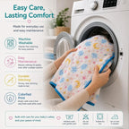 Motherly Muslin Blanket Design Reversible Stroller Cover for Newborn Baby & Toddler, Breathable Soft All Season/All Weather AC Blanket for Infant, Crib Mattres (110x90 cm, 0-24 Month)