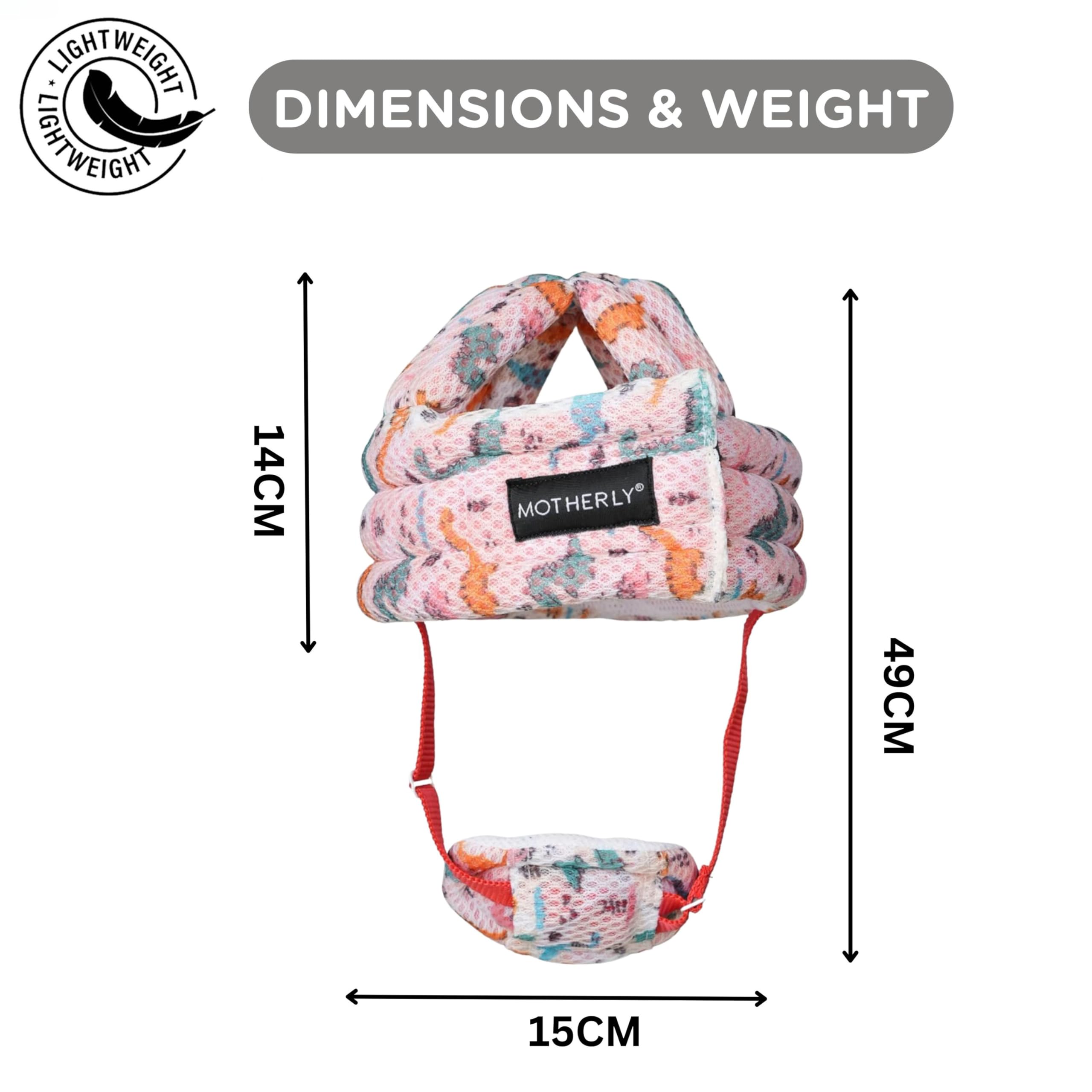 Motherly Toddler Safety Hat with Chin Strap - Dinosaur