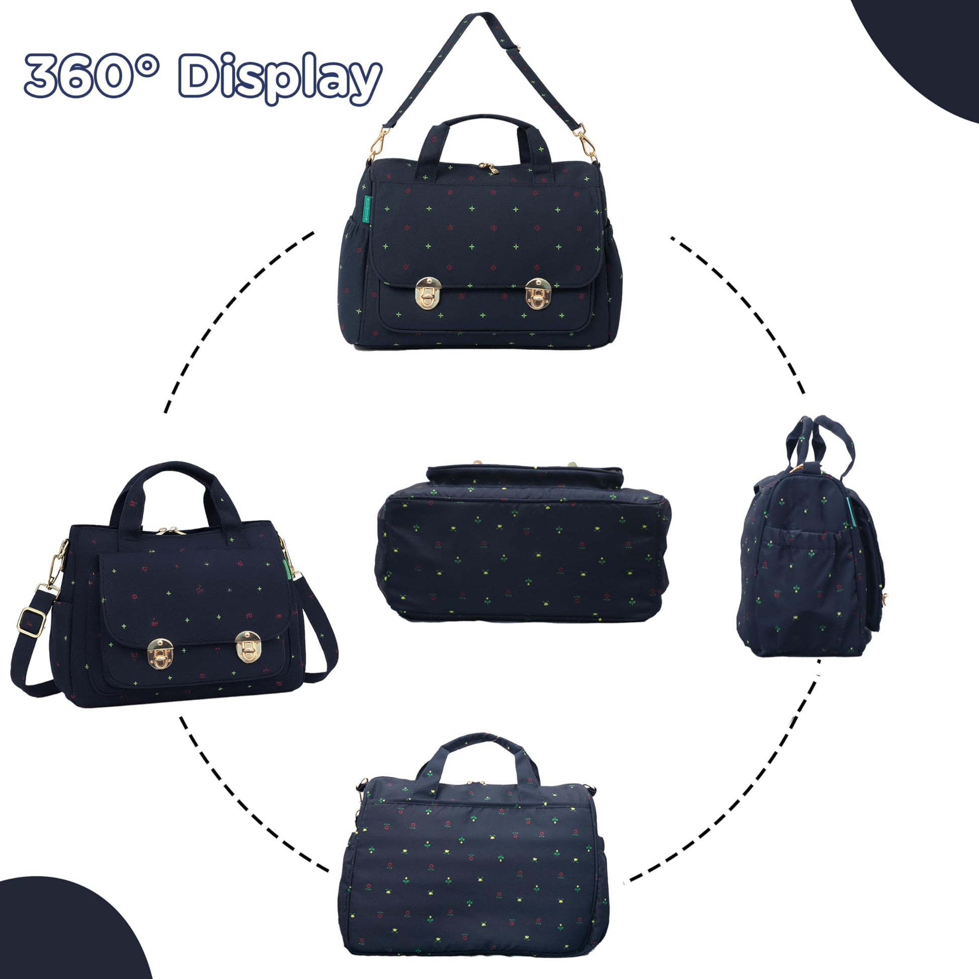 Motherly WOW Laptop Bag for Women Office Use | Stylish Handbag with 15-Inch Laptop Compartment | Office Bag, Shoulder Bag & Messenger Tote - MOTHERLY