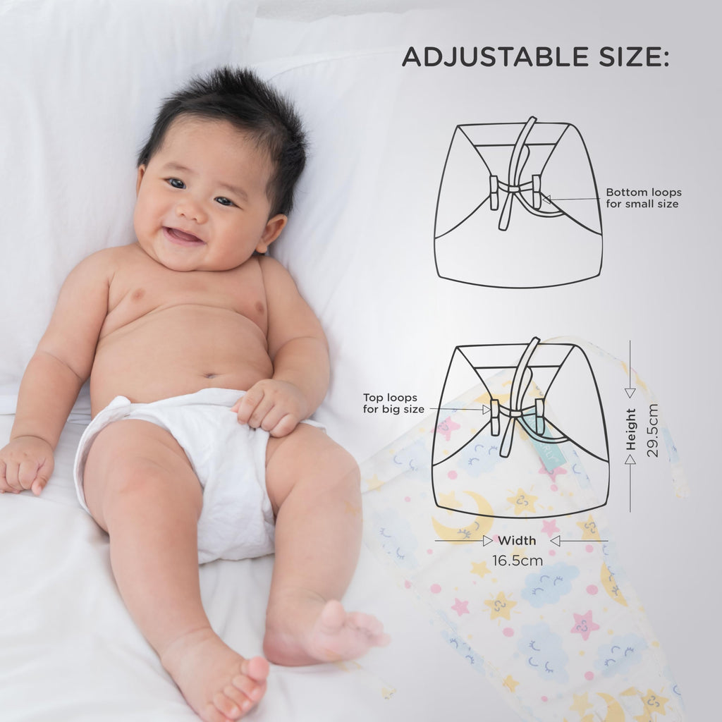 Motherly Nani-Dadi Baby Langot – Reusable Ultra-Soft Nappies with In-Built Insert (Set of 5, 0–3 Months)