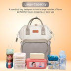 Motherly Envy Diaper Bag for Moms – Spacious, Waterproof Travel & Maternity Bag with Accessories