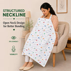 Motherly Nursing Cover for Breastfeeding – Soft, Breathable Feeding Apron for Mom, Multi-Use Feeding Cover & Scarf - white-rabbit-1