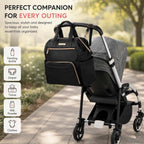 Motherly Evoke Diaper Bag for Moms – Water-Resistant Maternity & Travel Bag with Multiple Pockets, Warranty & Special Offers