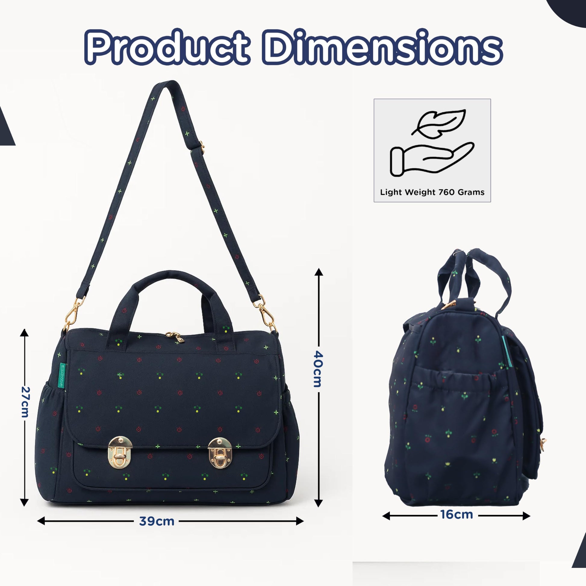 Motherly WOW Laptop Bag for Women Office Use | Stylish Handbag with 15-Inch Laptop Compartment | Office Bag, Shoulder Bag & Messenger Tote - MOTHERLY