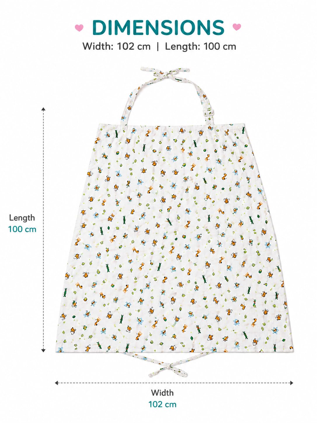 Motherly Nursing Cover for Breastfeeding – Soft, Breathable Feeding Apron for Mom, Multi-Use Feeding Cover & Scarf - white-rabbit-1