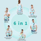 Motherly 6-in-1 Baby Carrier with Hip Seat & Head Support - MOTHERLY