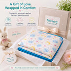 Motherly Muslin Blanket Design Reversible Stroller Cover for Newborn Baby & Toddler, Breathable Soft All Season/All Weather AC Blanket for Infant, Crib Mattres (110x90 cm, 0-24 Month)