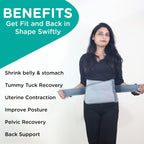 Motherly 3 In 1 Postpartum Recovery Belt (Fit From 30 Inch To 46 Inches Of Waist),One Size