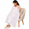 Motherly Nursing Cover for Breastfeeding – Soft, Breathable Feeding Apron for Mom, Multi-Use Feeding Cover & Scarf - white-car