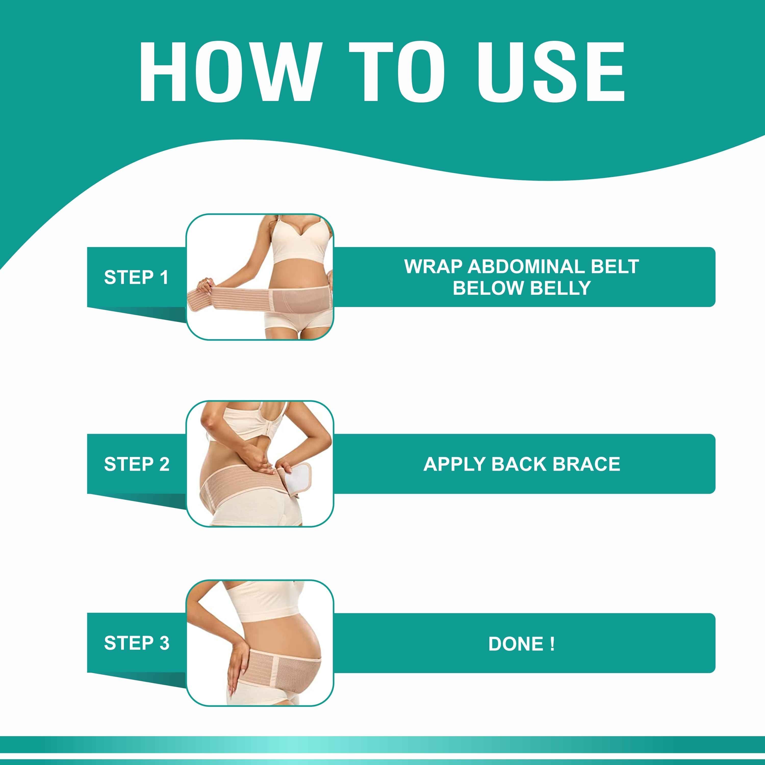 Motherly Maternity Belly Support Belt (Pre-Pregnancy-Type1, Grey, Free Size)